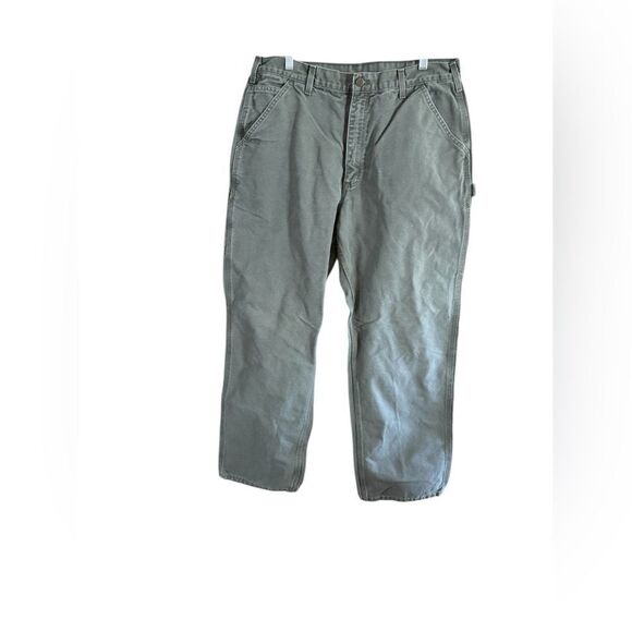 Carhartt Size 38x32 Dungaree Fit Green Jeans - Picture 5 of 8
